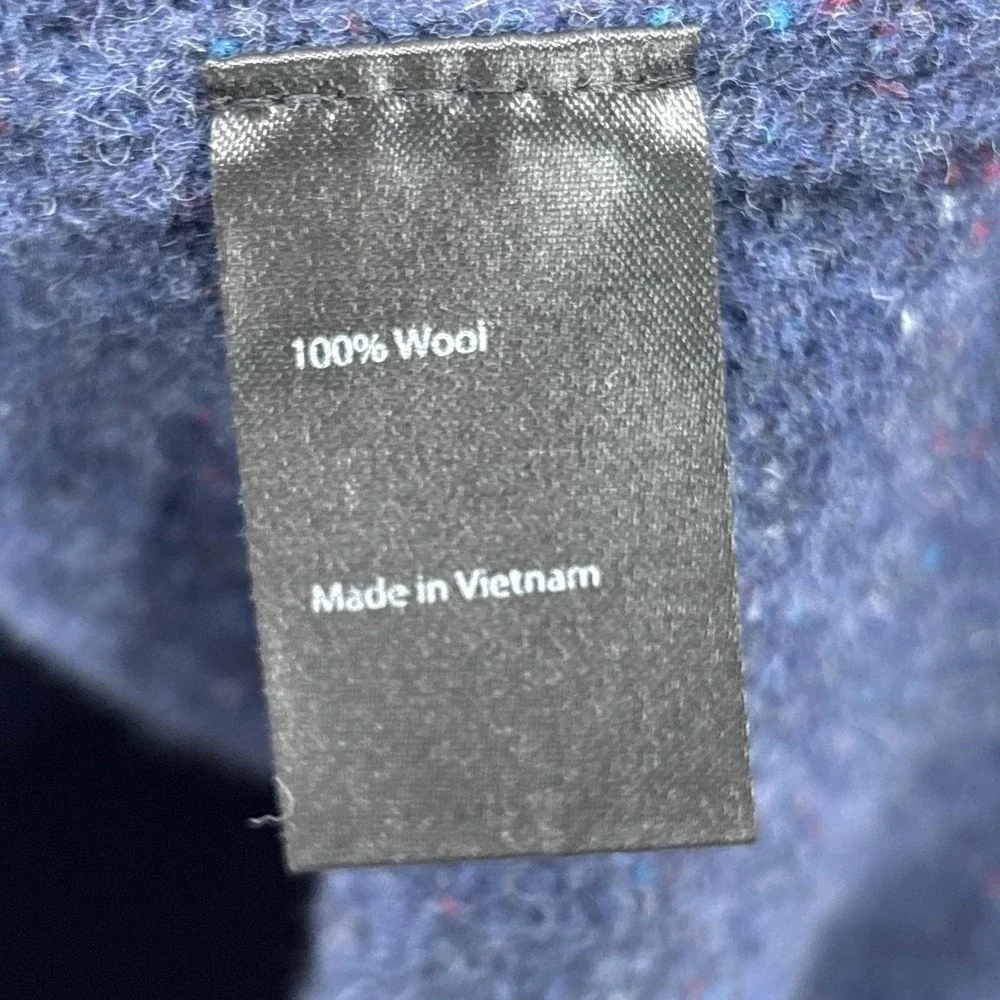 Wills Sweater Mens XL‎ Blue 100% Wool Crewneck Speckled Knit Pullover Raglan